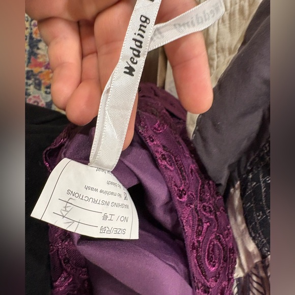 NWT Women’s plum formal one shoulder dress - Picture 3 of 9